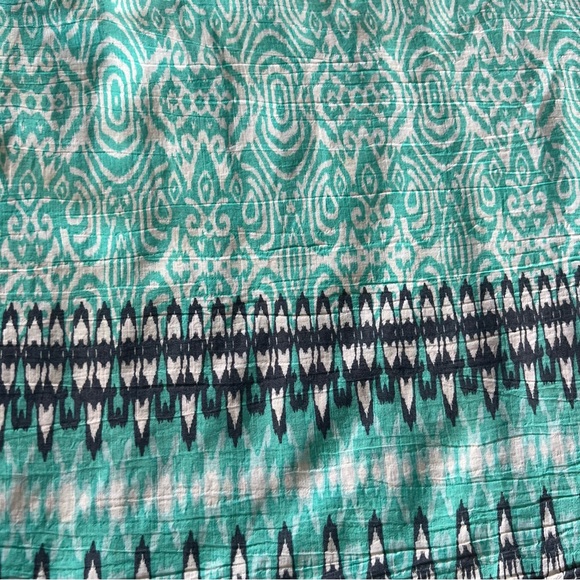 Kim Rogers Aqua and Black Patterned Blouse - Picture 7 of 11